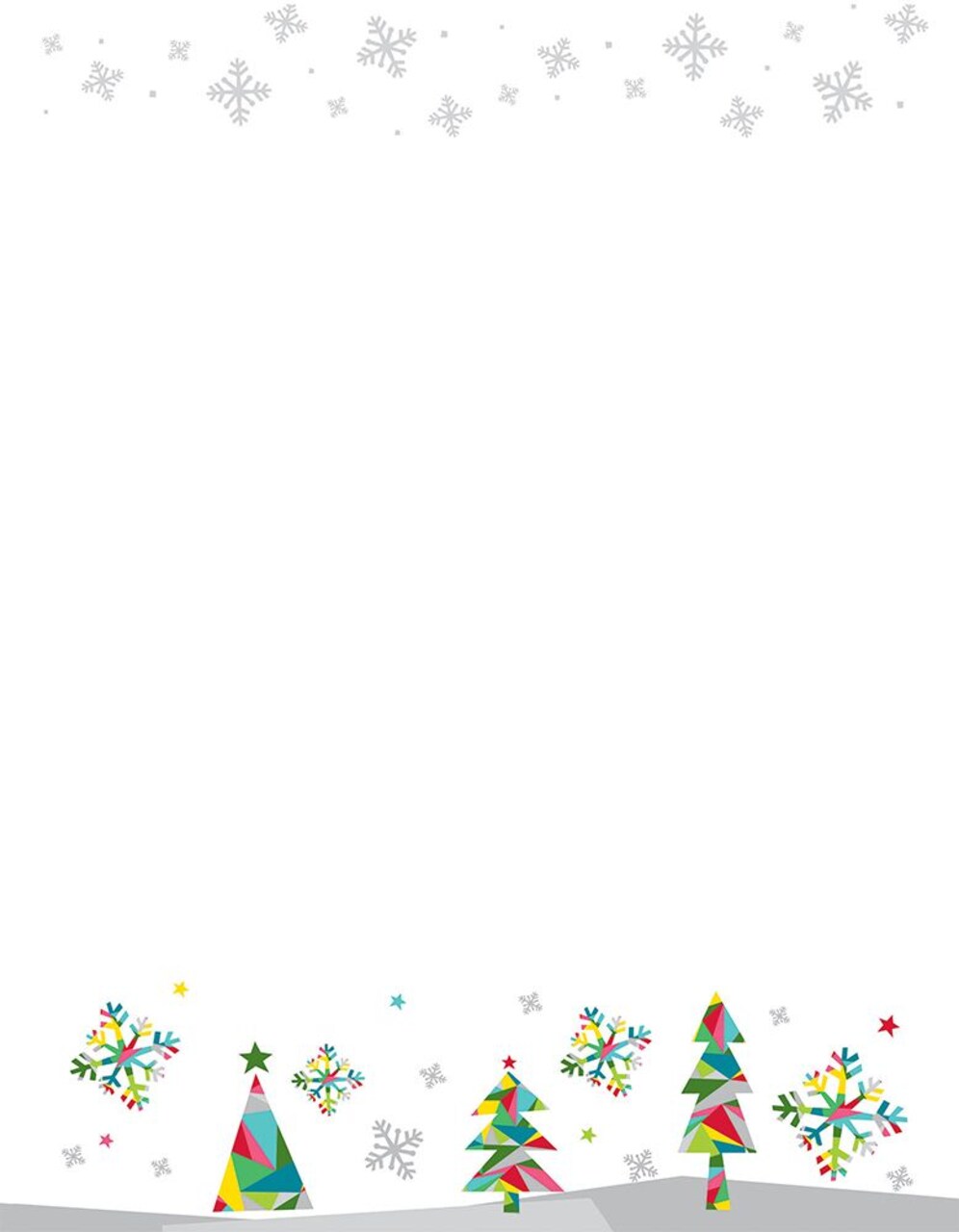 Great Papers! Prismatic Holiday Stationery Letterhead, 8.5" x 11", Printer Friendly, 80 sheets